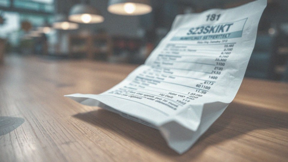 Dlaczego numer paragonu znajduje się w prawej górnej części paragonu?