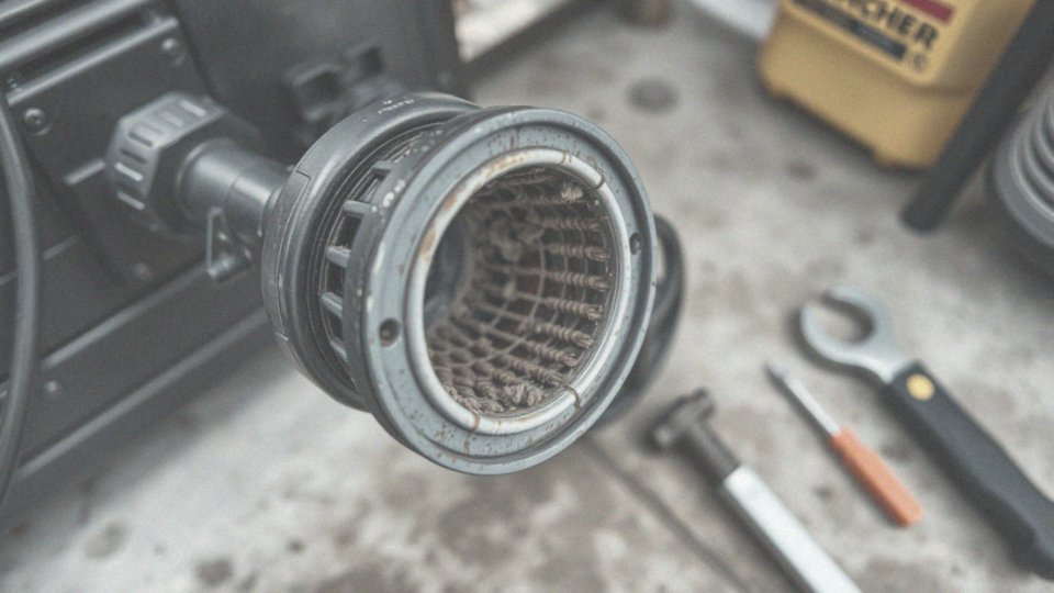 Jak zatkany filtr wody wpływa na ciśnienie w myjce Karcher?