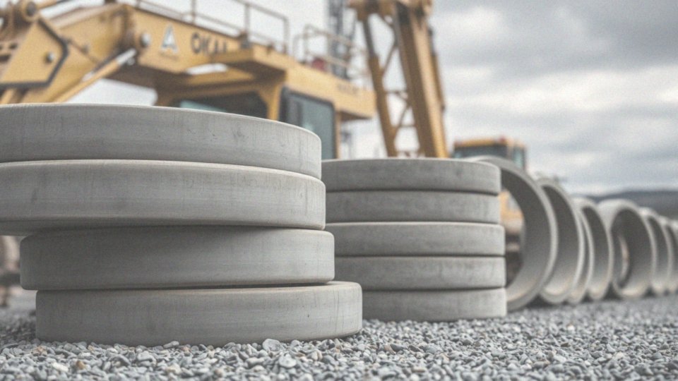 Jakie są wymiary i gęstości materiałów zastosowanych do produkcji kręgów betonowych?