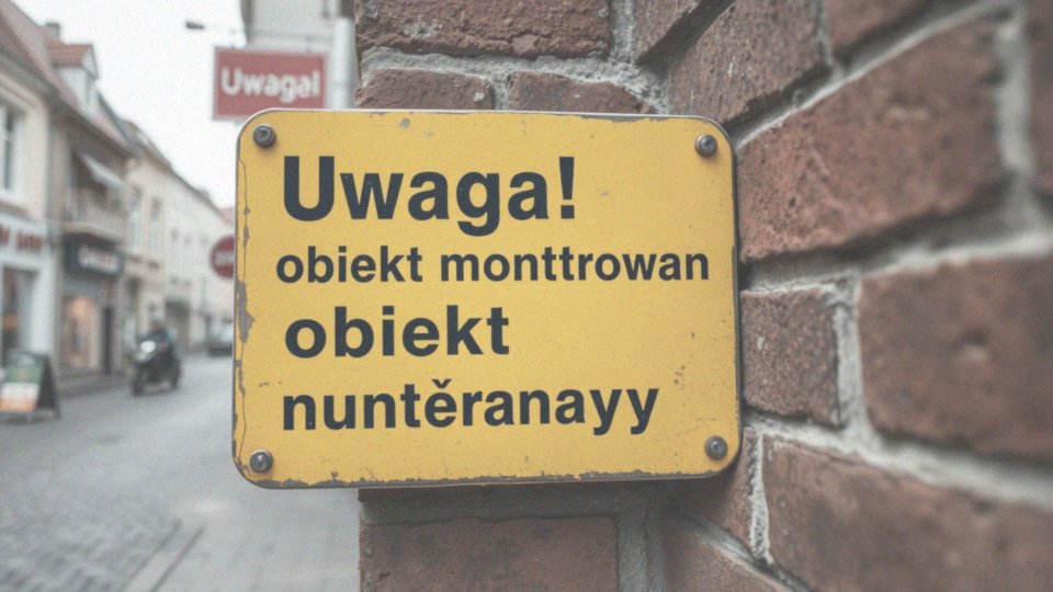 Jakie funkcje ma tabliczka 'Uwaga! obiekt monitorowany'?